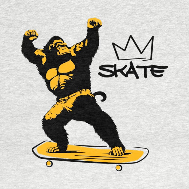 king skater gorilla by lkn